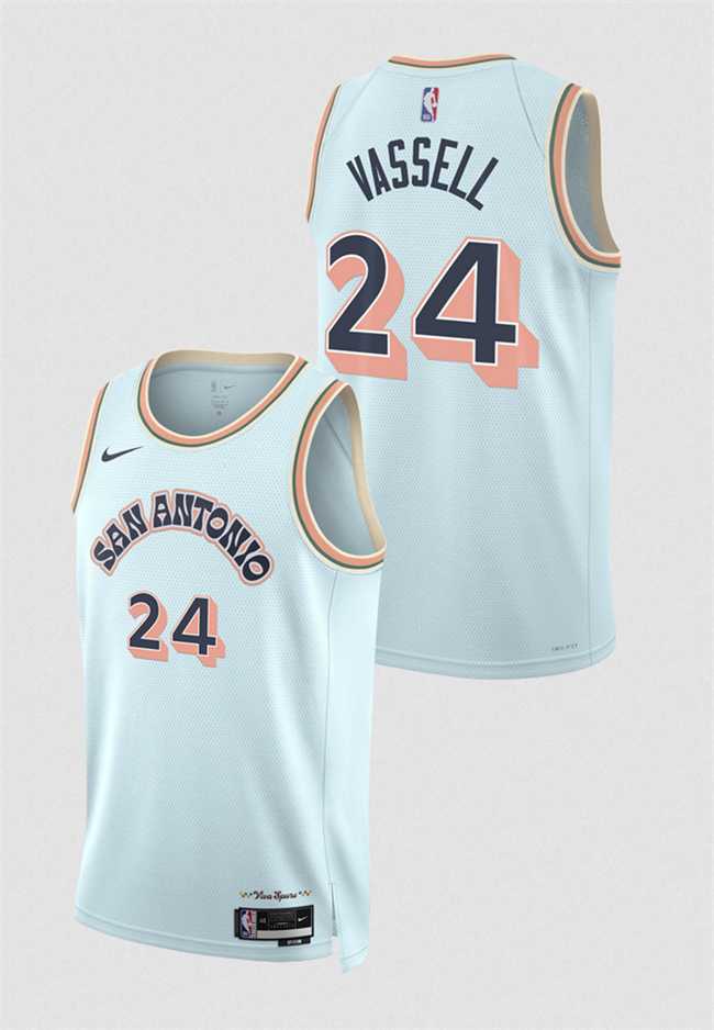 Men's San Antonio Spurs #24 Devin Vassell Light Blue 2024-25 City Edition Stitched Jersey Dzhi,We sell and wholesale Men's San Antonio Spurs #24 Devin Vassell Light Blue 2024-25 City Edition Stitched Jersey Dzhi on line form chian!